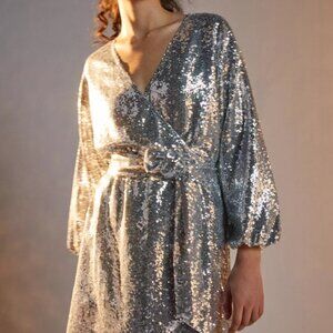 Anthropologie Lisabette Sequined Mini Dress